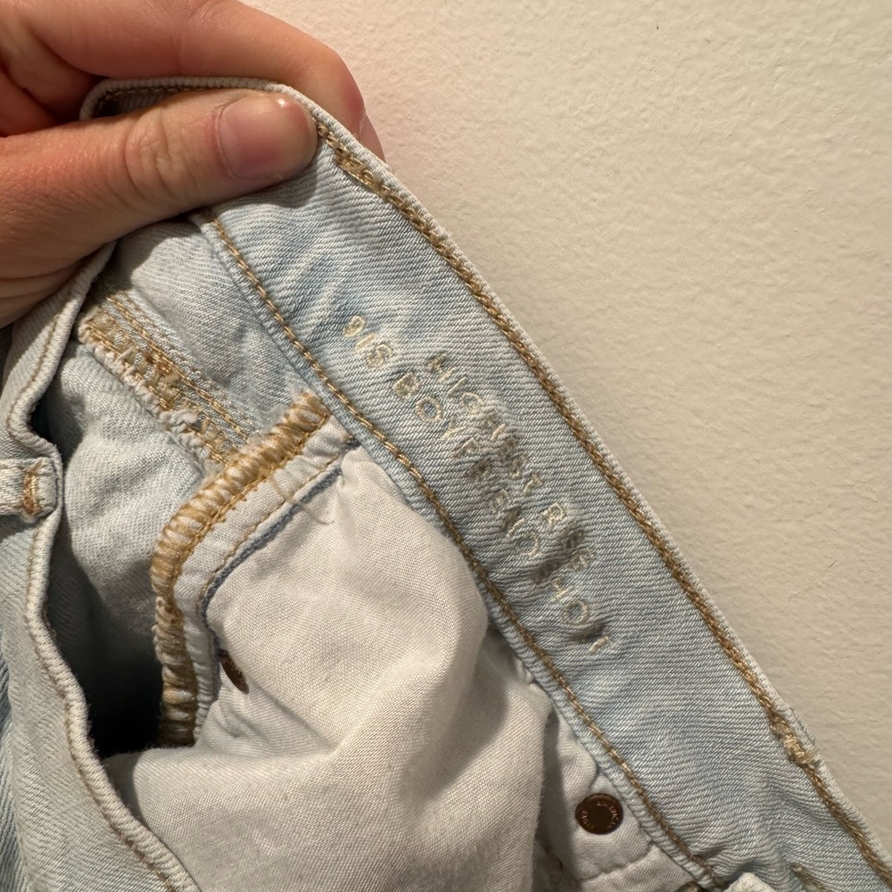 American Eagle High Rise Boyfriend Distressed Shorts - Picture 6 of 7